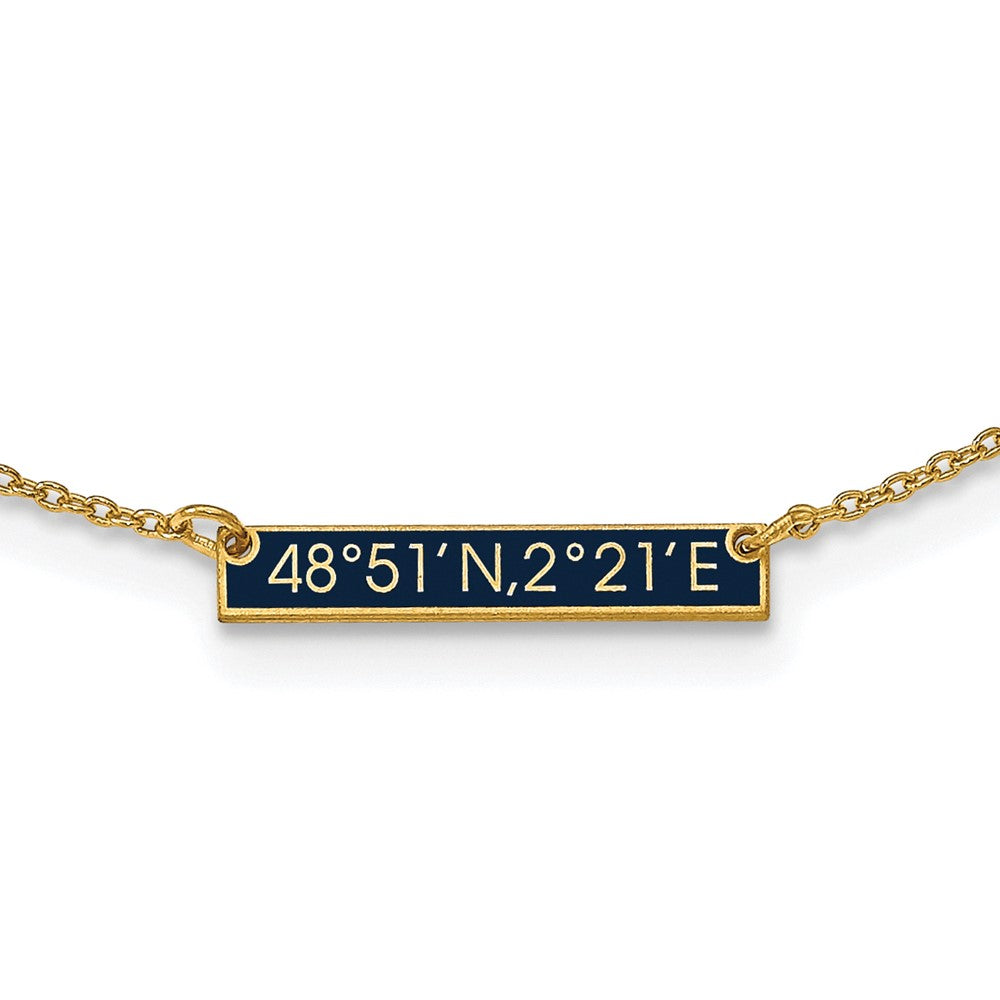 14K Gelbgold Gebürstet 1 Station Epoxid Halskette