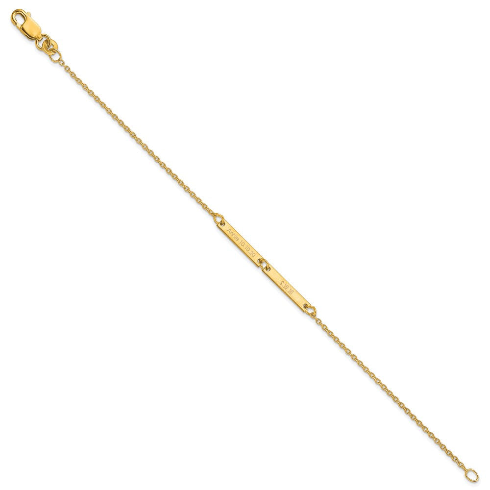 Vergoldet Sterlingsilber /gold Gebürstet 2 Station Armband