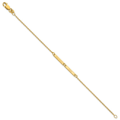 Vergoldet Sterlingsilber /gold Gebürstet 2 Station Armband