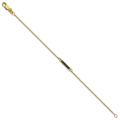 14K Gelbgold Gebürstet 1 Station Epoxid Armband
