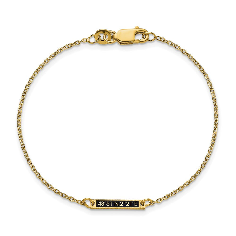 Vergoldet Sterlingsilber /gold Gebürstet 1 Station Epoxid Armband