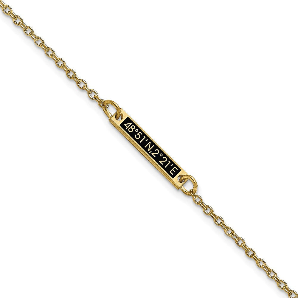 14K Gelbgold Gebürstet 1 Station Epoxid Armband