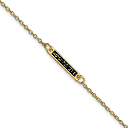 Vergoldet Sterlingsilber /gold Gebürstet 1 Station Epoxid Armband