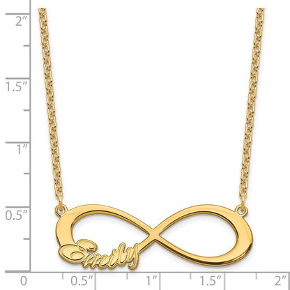 Vergoldet Sterlingsilber /gold 1 Name Unendlichkeit Halskette