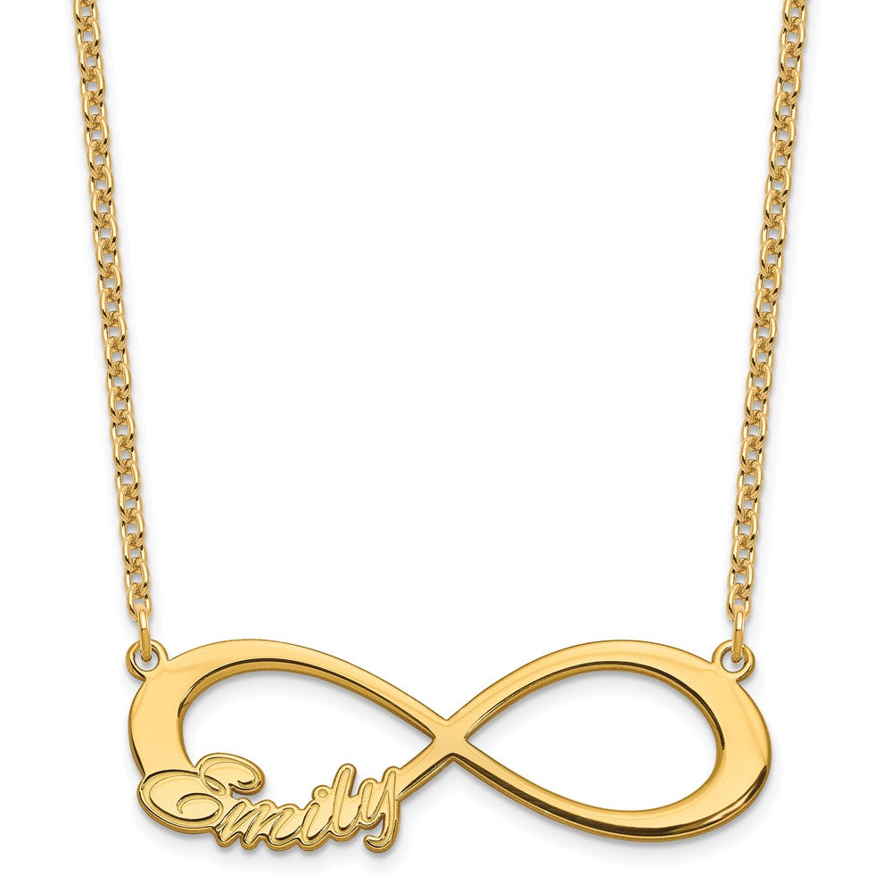 Vergoldet Sterlingsilber /gold 1 Name Unendlichkeit Halskette