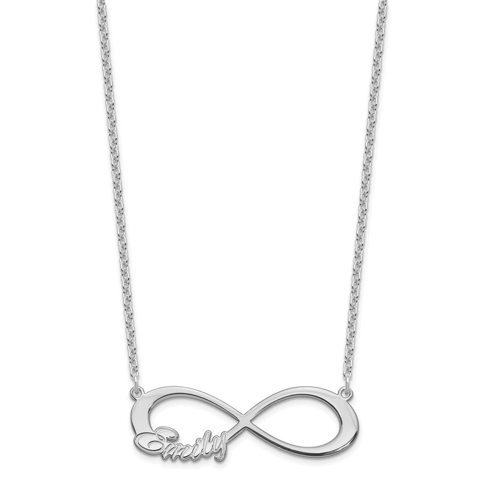 Sterlingsilber Silber/rhodiniert 1 Name Unendlichkeit Halskette