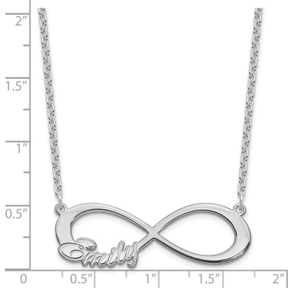 Sterlingsilber Silber/rhodiniert 1 Name Unendlichkeit Halskette