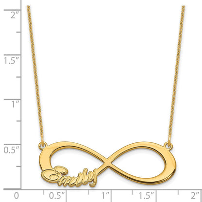 14K Gelbgold 1 Name Unendlichkeit Halskette