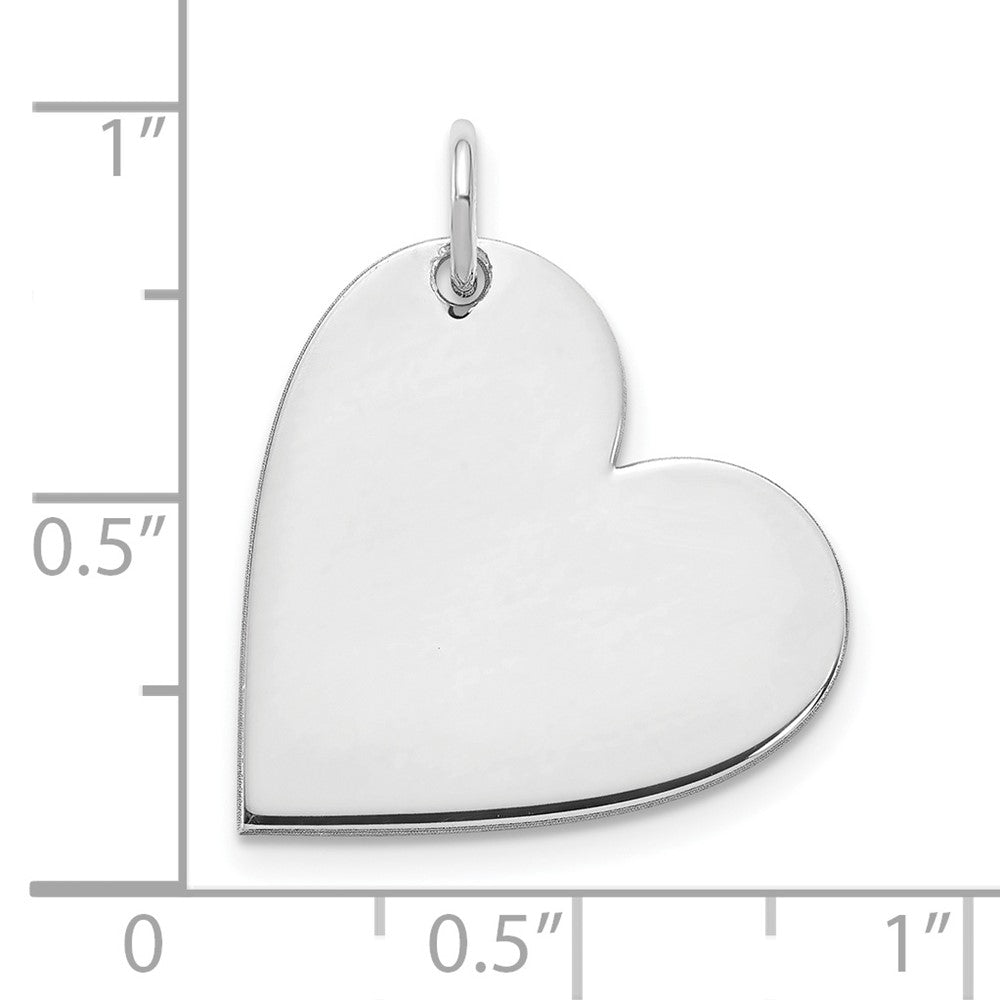 Sterlingsilber Silber/rhodiniert Rohling Herz Charm