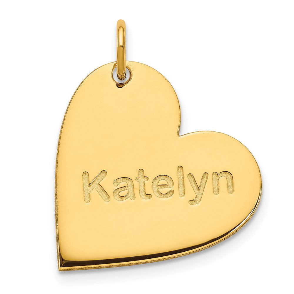 14K Gelbgold Herz mit Name Charm