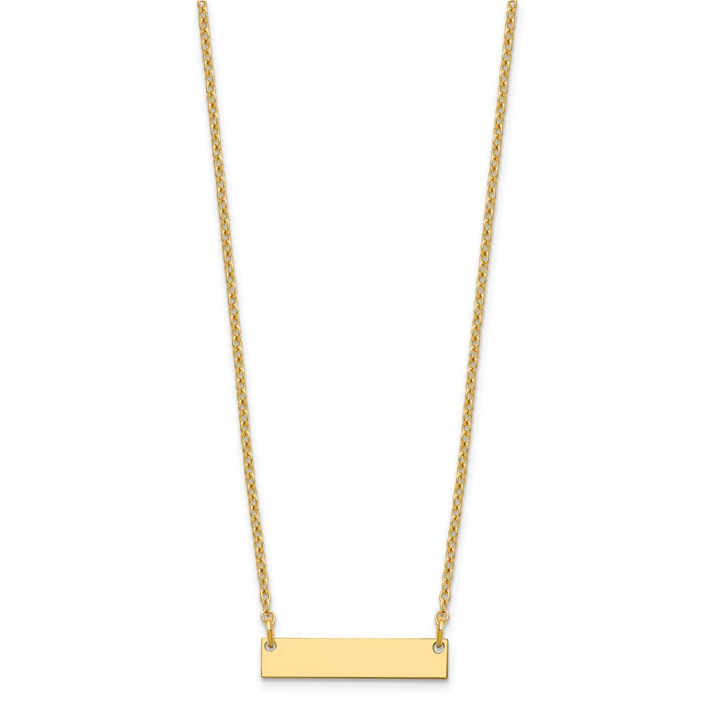 Vergoldet Sterlingsilber /gold Klein Rohling Stab Halskette