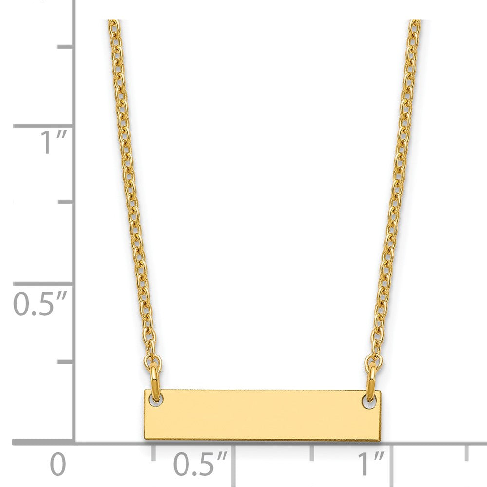 Vergoldet Sterlingsilber /gold Klein Rohling Stab Halskette