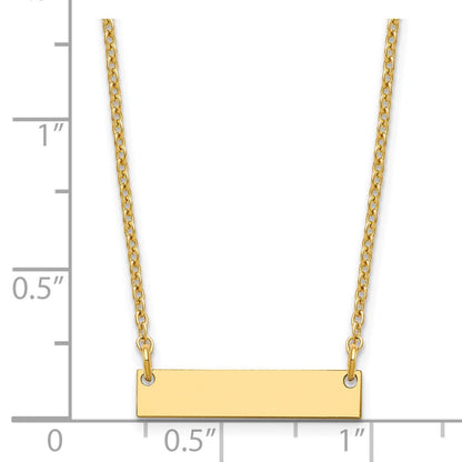 Vergoldet Sterlingsilber /gold Klein Rohling Stab Halskette