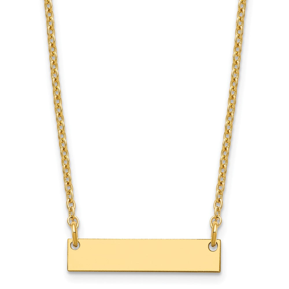 Vergoldet Sterlingsilber /gold Klein Rohling Stab Halskette