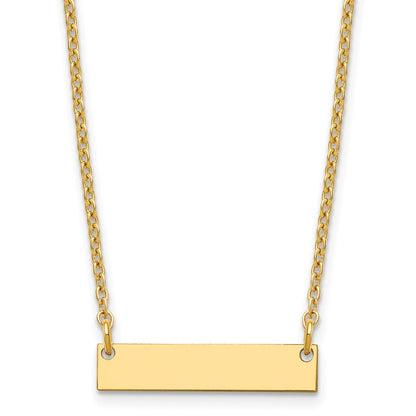Vergoldet Sterlingsilber /gold Klein Rohling Stab Halskette
