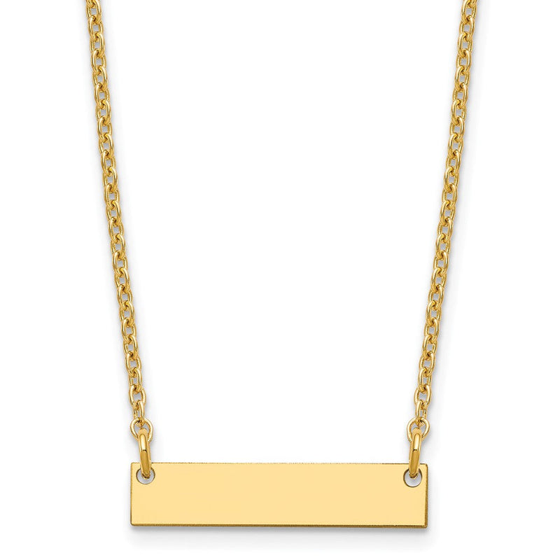 Vergoldet Sterlingsilber /gold Klein Rohling Stab Halskette