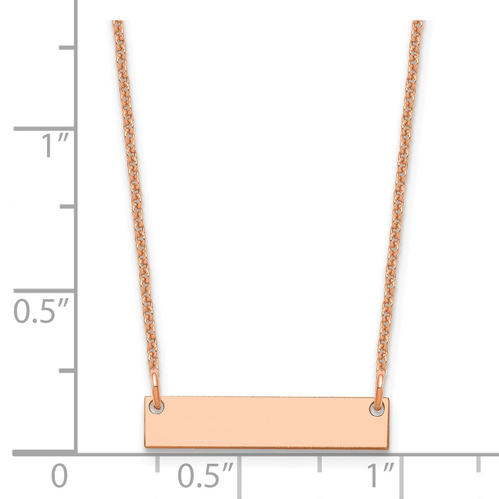 14K Roségold Klein Rohling Stab Halskette
