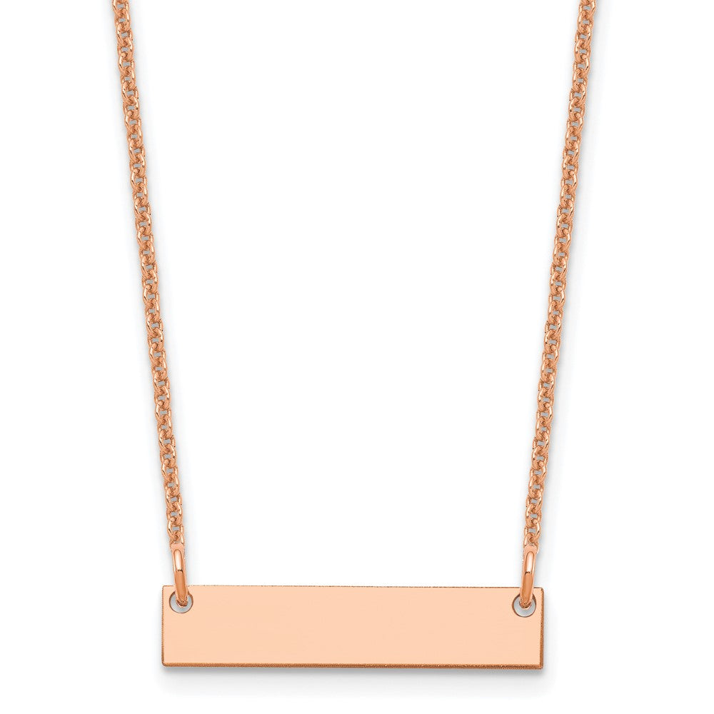 14K Roségold Klein Rohling Stab Halskette