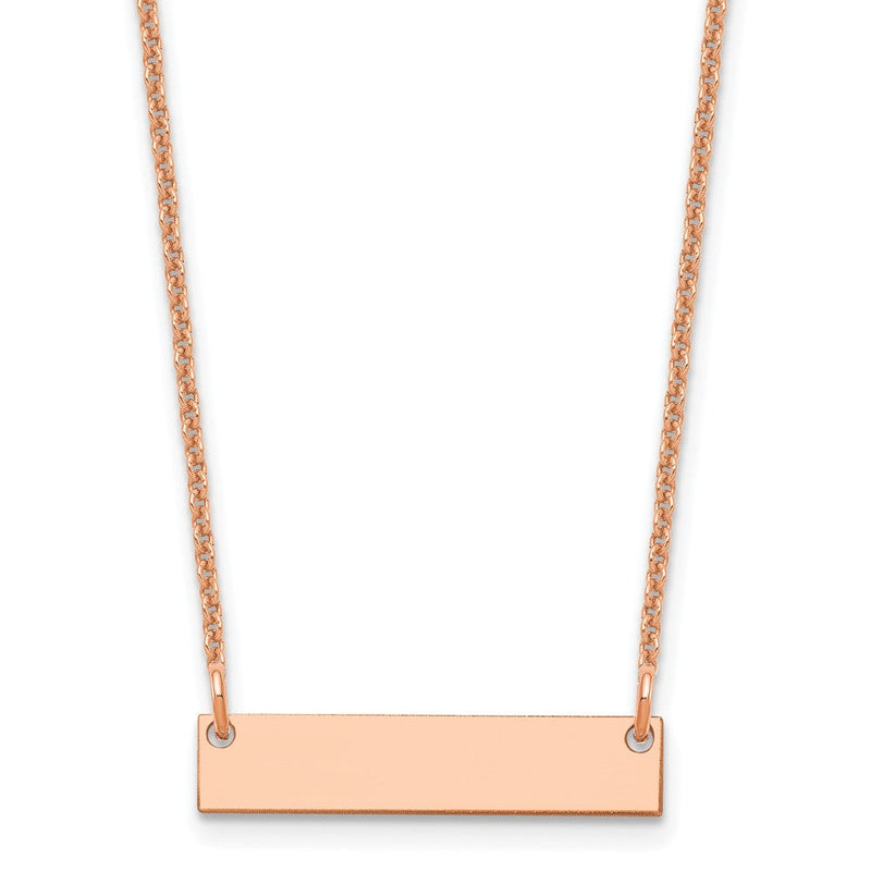 14K Roségold Klein Rohling Stab Halskette