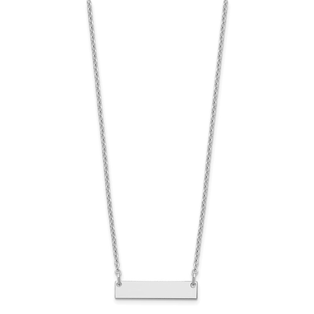 Sterlingsilber Silber/rhodiniert Klein Rohling Stab Halskette