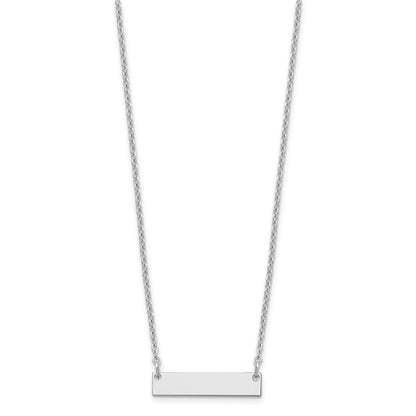 Sterlingsilber Silber/rhodiniert Klein Rohling Stab Halskette