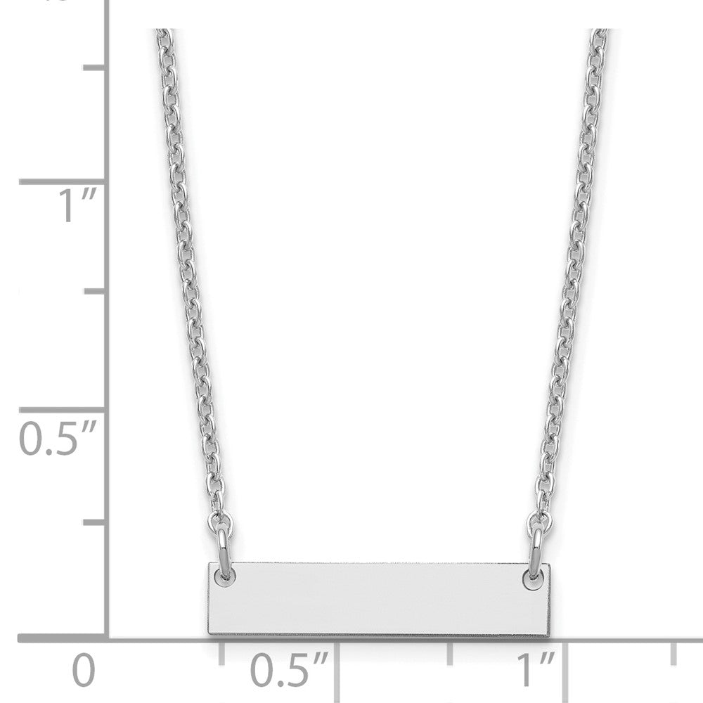 Sterlingsilber Silber/rhodiniert Klein Rohling Stab Halskette