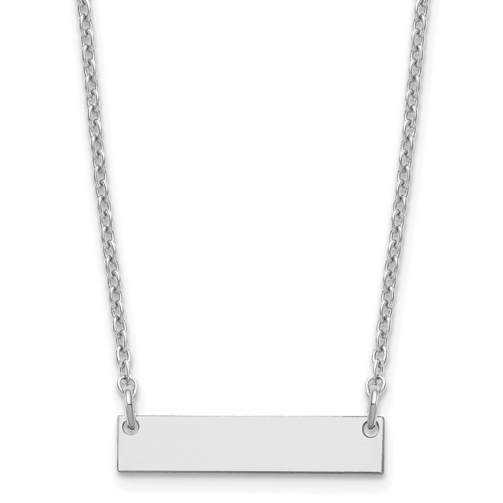 Sterlingsilber Silber/rhodiniert Klein Rohling Stab Halskette