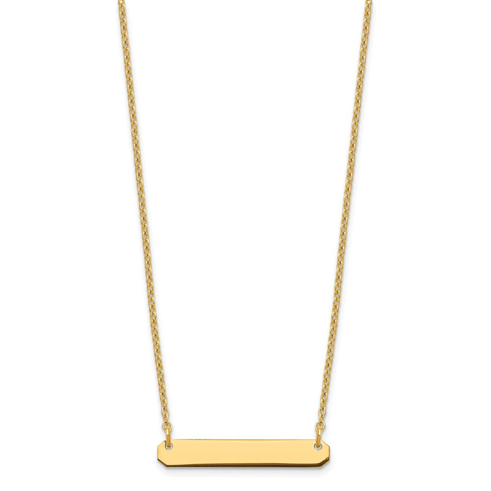 Vergoldet Sterlingsilber /gold Klein Rohling Stab Halskette