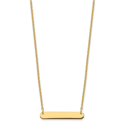 Vergoldet Sterlingsilber /gold Klein Rohling Stab Halskette