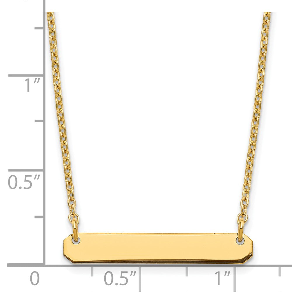Vergoldet Sterlingsilber /gold Klein Rohling Stab Halskette