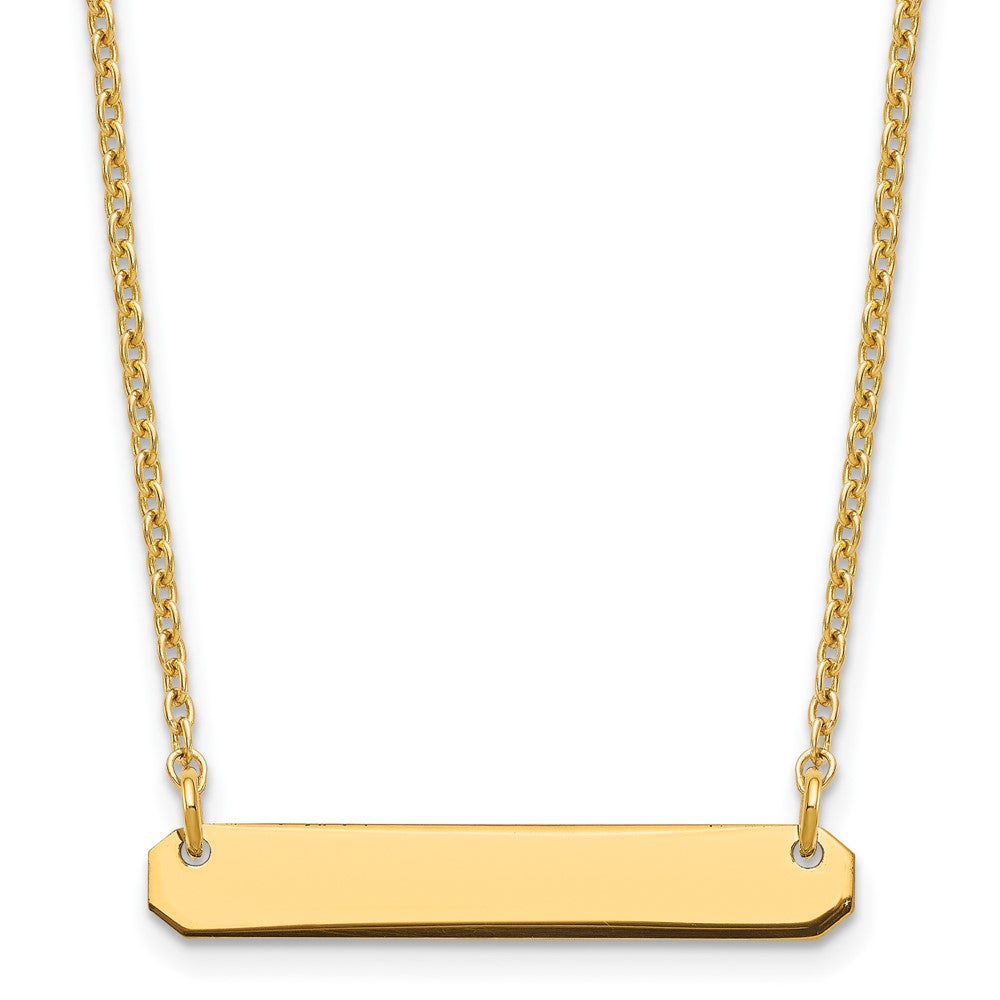 Vergoldet Sterlingsilber /gold Klein Rohling Stab Halskette
