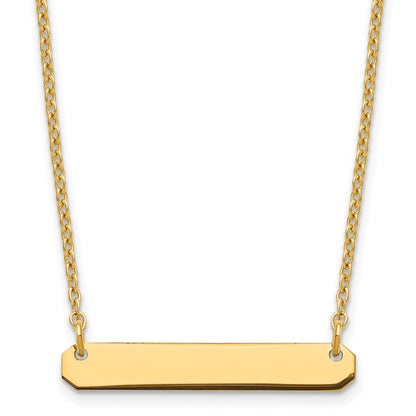 Vergoldet Sterlingsilber /gold Klein Rohling Stab Halskette