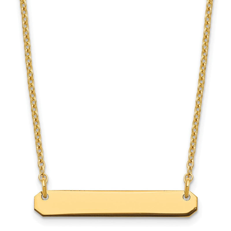 Vergoldet Sterlingsilber /gold Klein Rohling Stab Halskette