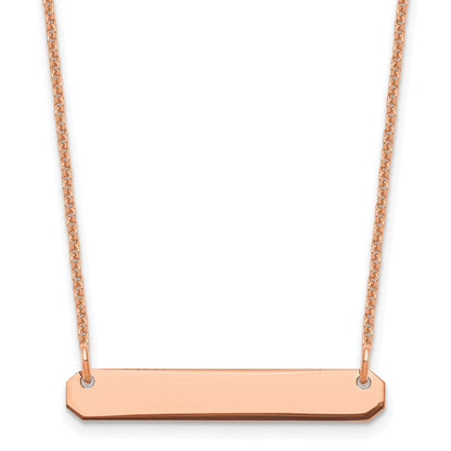 14K Roségold Klein Rohling Stab Halskette