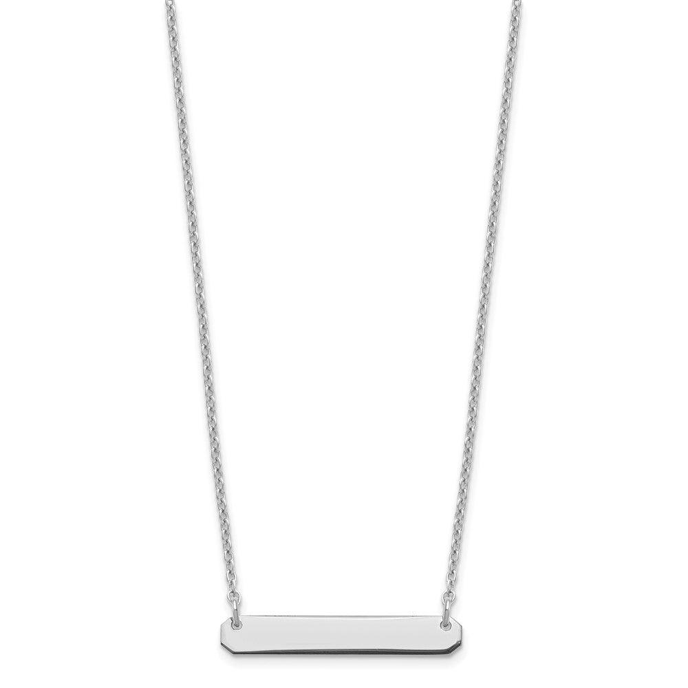 Sterlingsilber Silber/rhodiniert Klein Rohling Stab Halskette