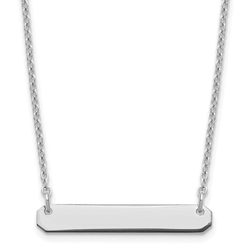 Sterlingsilber Silber/rhodiniert Klein Rohling Stab Halskette