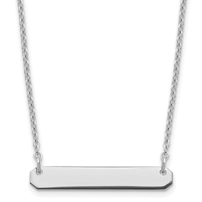 Sterlingsilber Silber/rhodiniert Klein Rohling Stab Halskette