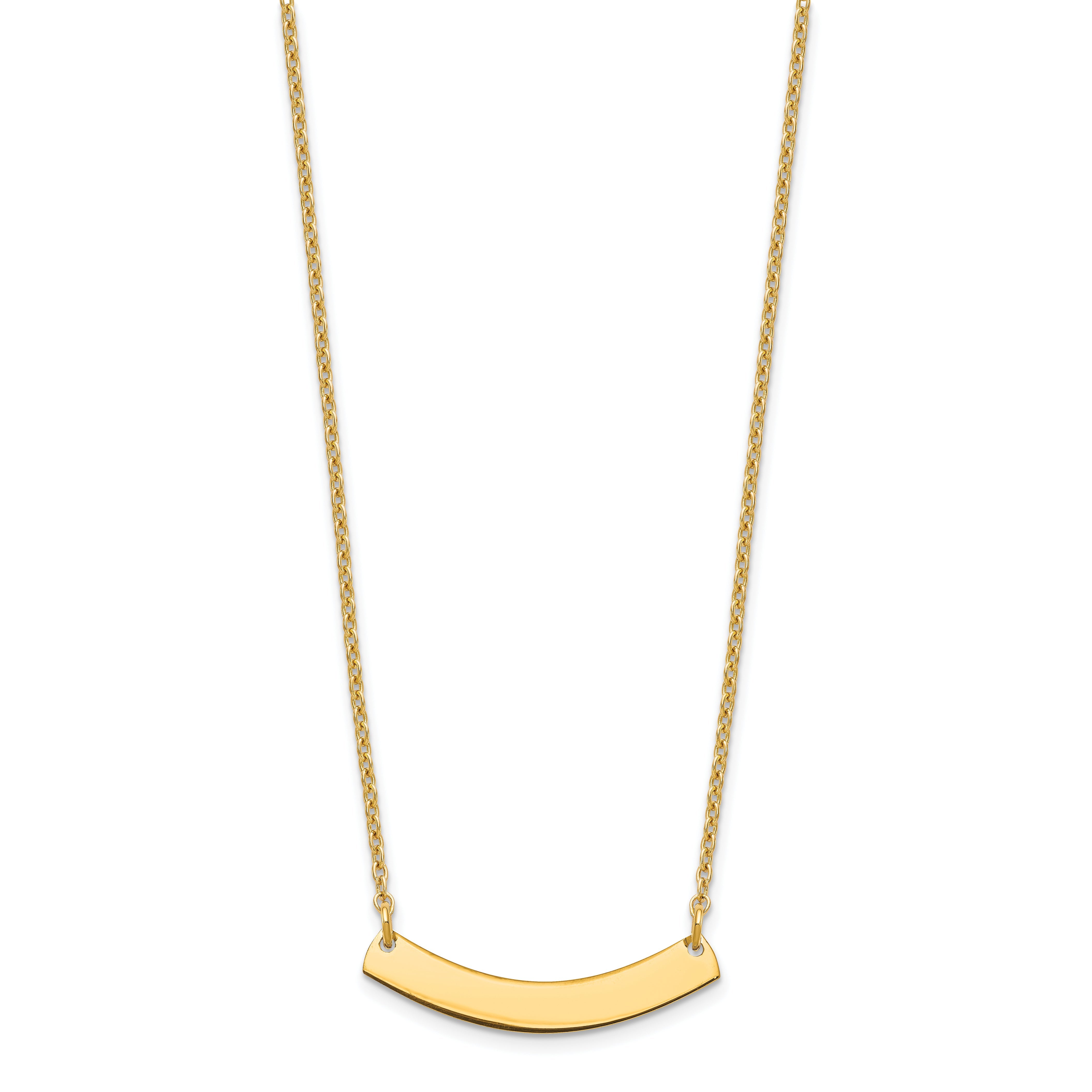 Vergoldet Sterlingsilber /gold Klein Gebogen Rohling Stab Halskette