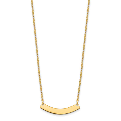 Vergoldet Sterlingsilber /gold Klein Gebogen Rohling Stab Halskette