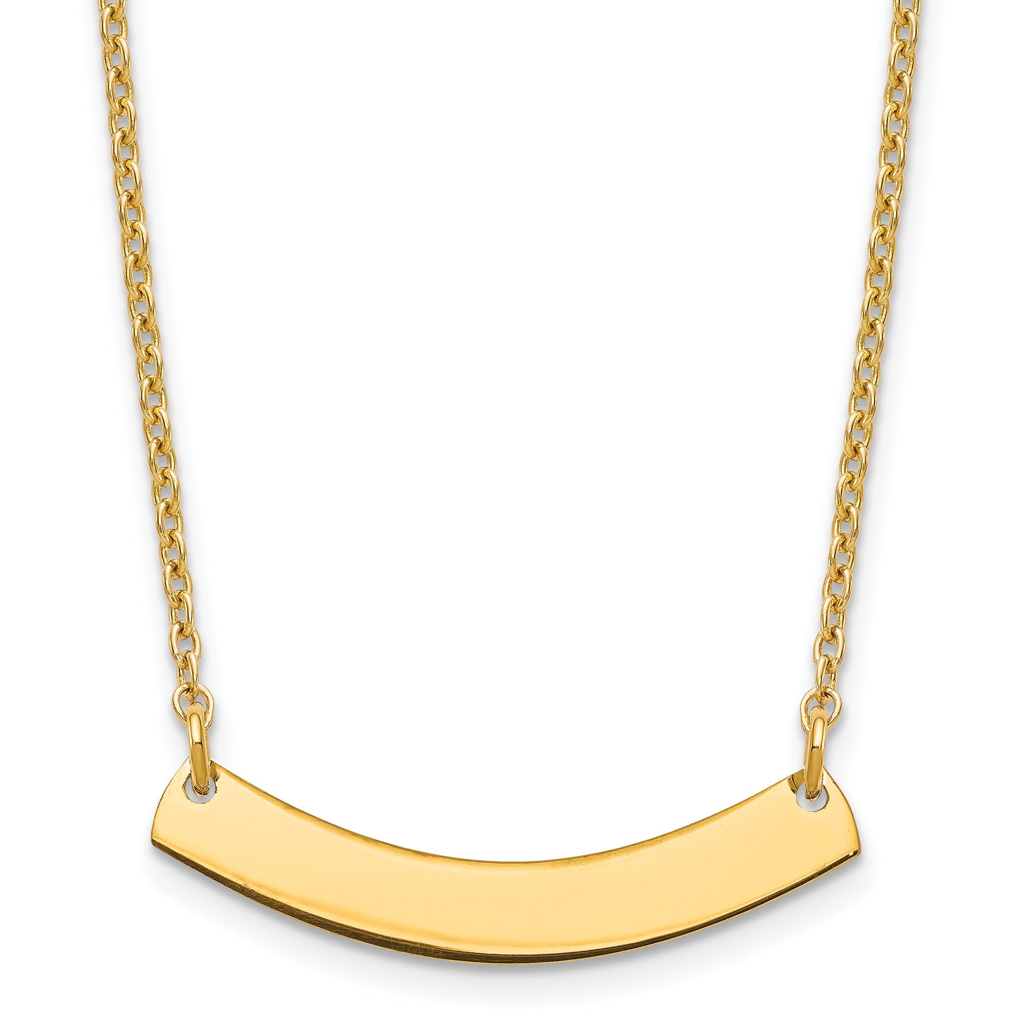 Vergoldet Sterlingsilber /gold Klein Gebogen Rohling Stab Halskette