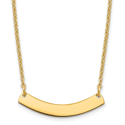 Vergoldet Sterlingsilber /gold Klein Gebogen Rohling Stab Halskette