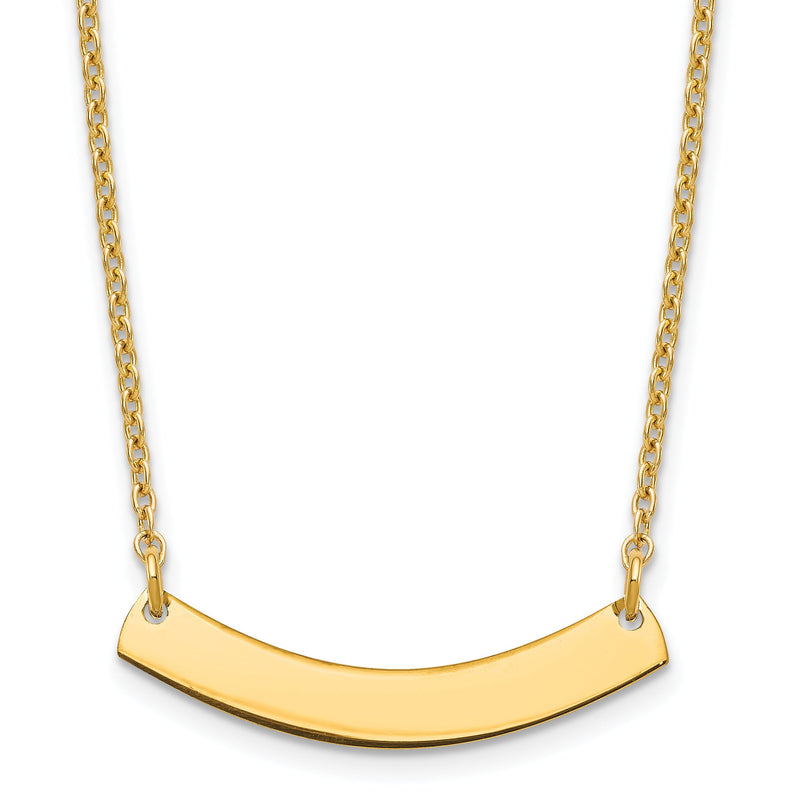 Vergoldet Sterlingsilber /gold Klein Gebogen Rohling Stab Halskette
