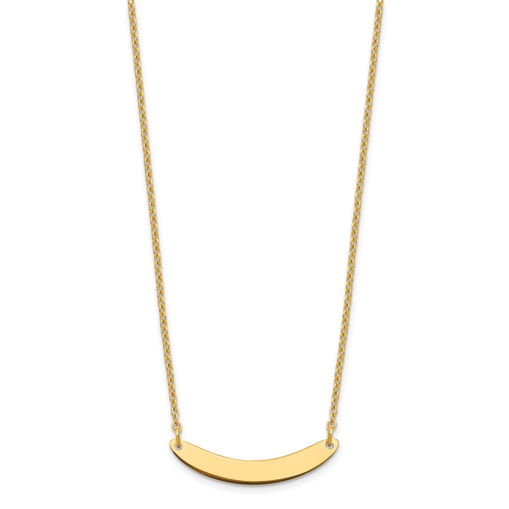 Vergoldet Sterlingsilber /gold Klein Gebogen Rohling Stab Halskette