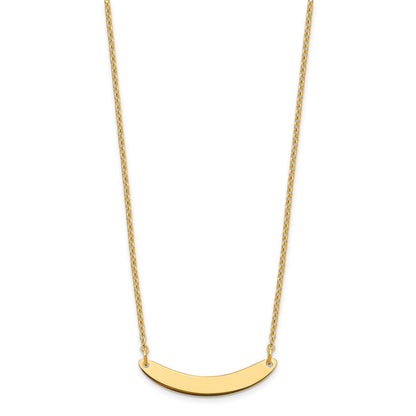Vergoldet Sterlingsilber /gold Klein Gebogen Rohling Stab Halskette