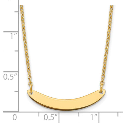 Vergoldet Sterlingsilber /gold Klein Gebogen Rohling Stab Halskette