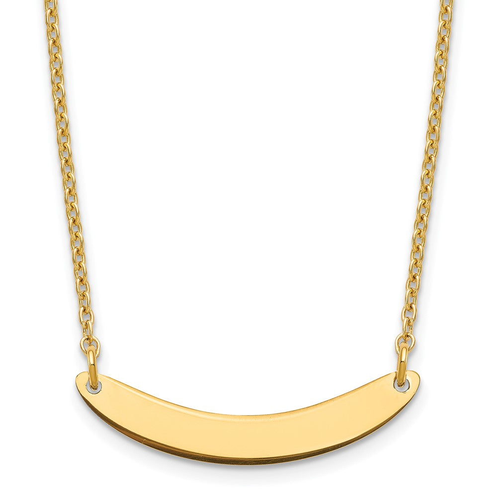 Vergoldet Sterlingsilber /gold Klein Gebogen Rohling Stab Halskette