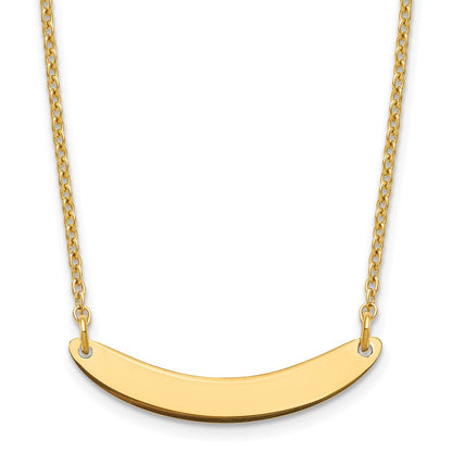 Vergoldet Sterlingsilber /gold Klein Gebogen Rohling Stab Halskette