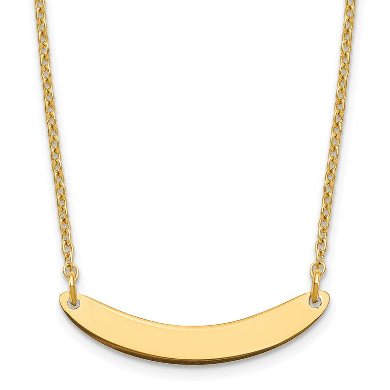 Vergoldet Sterlingsilber /gold Klein Gebogen Rohling Stab Halskette