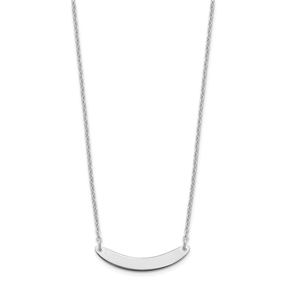Sterlingsilber Silber/rhodiniert Klein Gebogen Rohling Stab Halskette