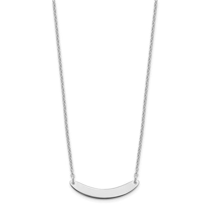 Sterlingsilber Silber/rhodiniert Klein Gebogen Rohling Stab Halskette